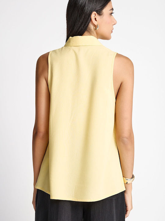 Sleeveless Women's Shirt Yellow