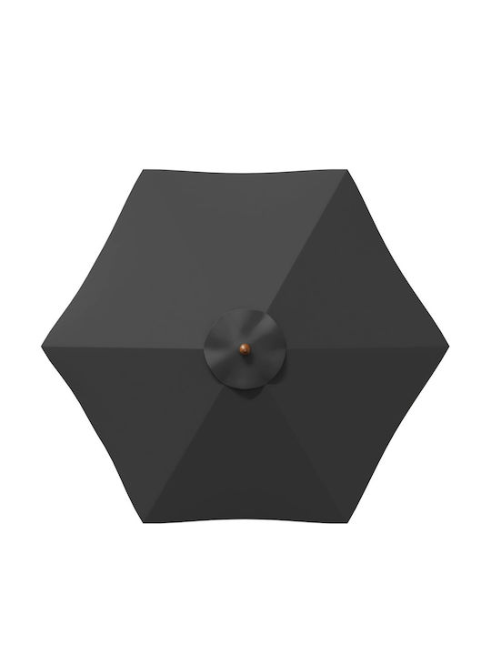 Wooden Grey Parasol 2.37x2.37xH2.37m
