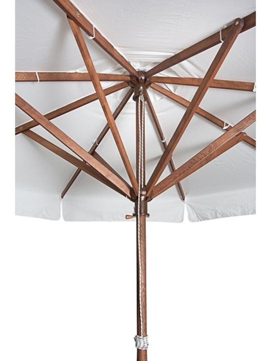 Round Aluminum White Parasol Φ2m