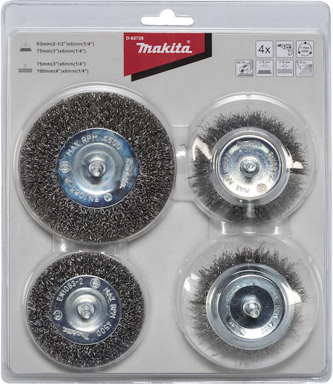 Makita Rundbuersten-set 4tlg Stahl