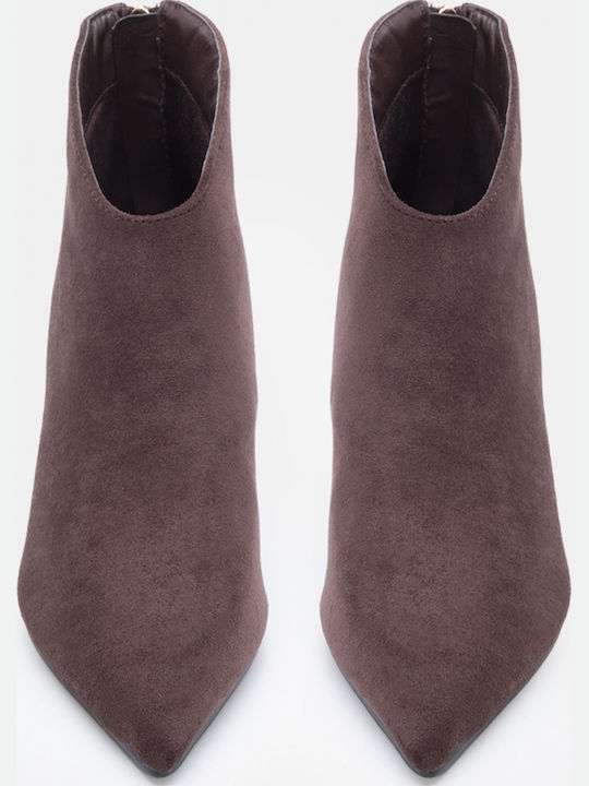 Damen Stiefeletten mit hohen Absatz Braun