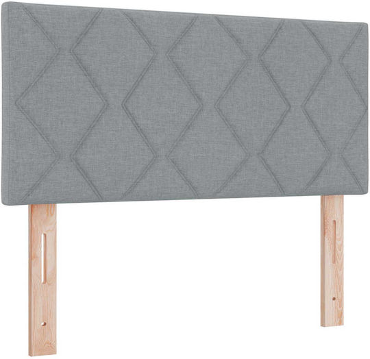 Wall Bed King Size Upholstered with Velvet Light Grey with Slats and Mattress 200x200cm