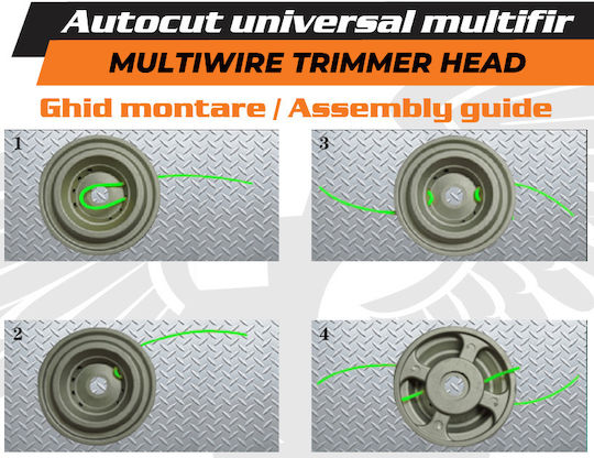 Ruris Trimmer Head Universal Multi-line Trimmer Head Quick Assembly