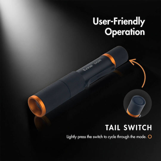 Uniross Rechargeable LED Flashlight IP44 with Maximum Brightness 300lm