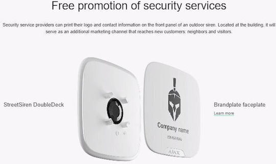 Ajax Systems Outdoor Κάλυμμα Περιφερειακών Συστημάτων Συναγερμού