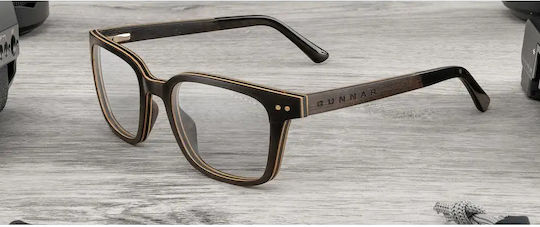 Ochelari De Protecție Împotriva Luminii Albastre Gunnar Muir Ebony Wood Clear Pro