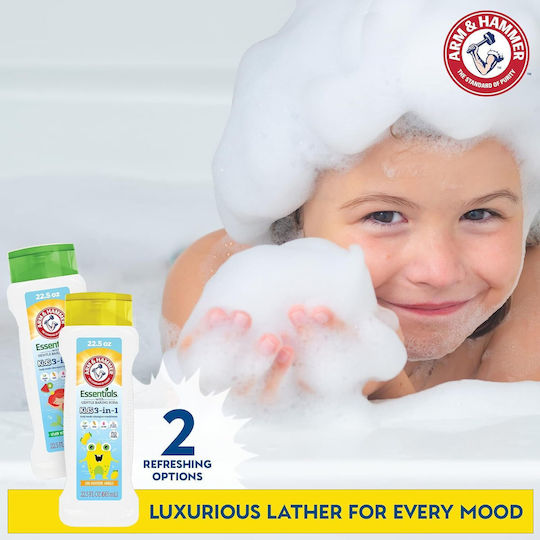 Arm & Hammer Gel de duș și șampon pentru copii și balsam cu mango sub formă de spumă 665ml