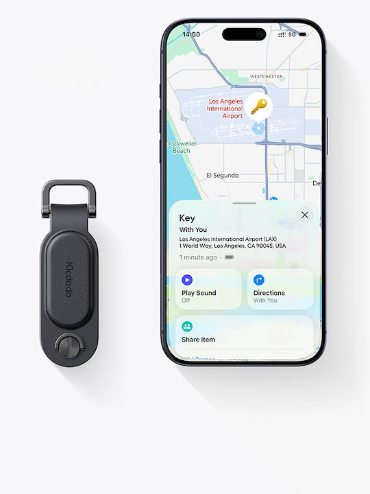 Mcdodo Gps Локатор За Ключове Apple Find My Органайзер За Ключодържатели Черен