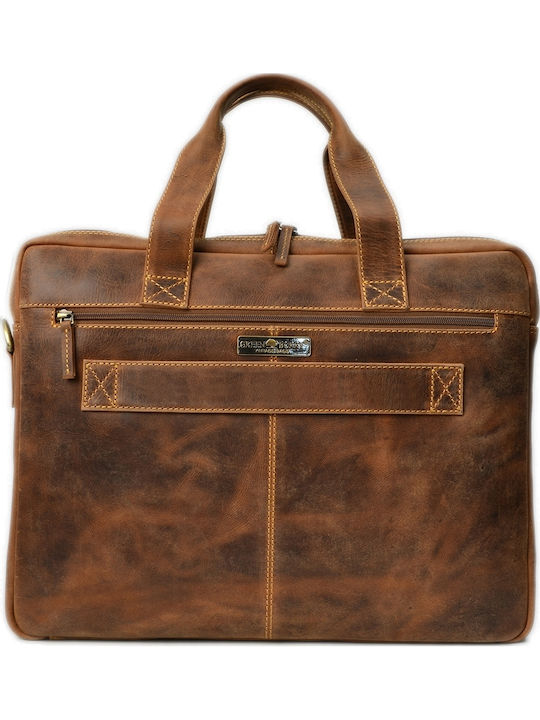 Geantă bărbătească de umăr / crossbody din piele Bej