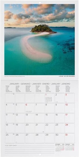 Legami Milano Vitamin Sea Daily Wall Calendar 2027 18x18cm