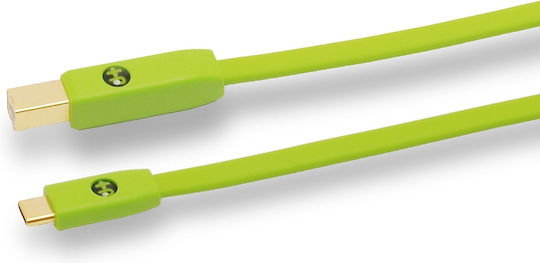Oyaide Flat / Braided Cablu USB 2.0 USB-C tată - USB-C Verde 1m PRD-000025028