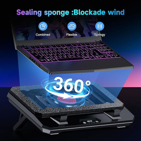 IETS Pad De Răcire Pentru Laptop Până La 17" Cu 1 Ventilator Și Iluminare B0FMDNBYF8