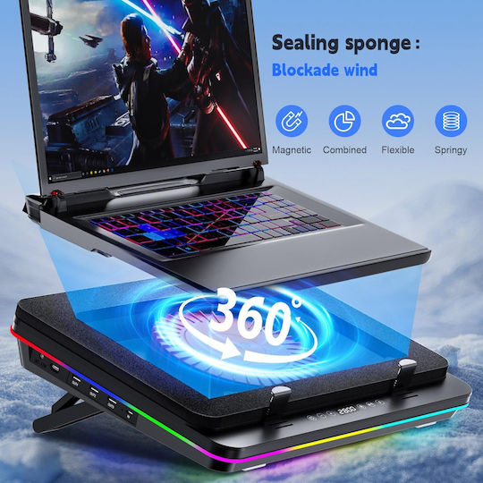 IETS Pad De Răcire Pentru Laptop Până La 19.3" Cu 1 Ventilator Și Iluminare B0CR3WYGQ8