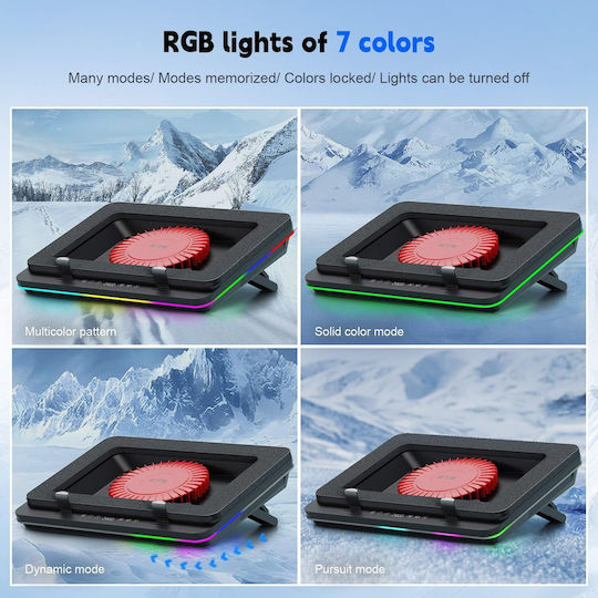 IETS Pad De Răcire Pentru Laptop Până La 19.3" Cu 1 Ventilator Și Iluminare B0CR3WYGQ8