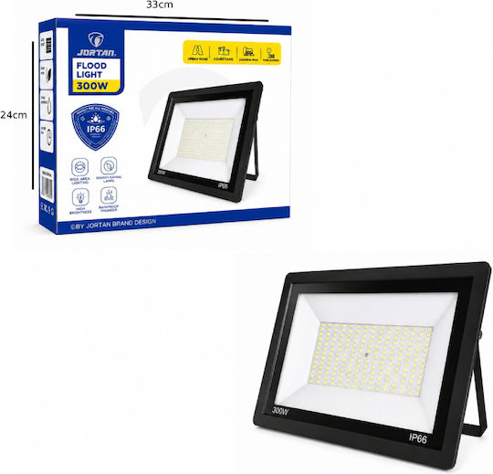 Jortan Στεγανός Προβολέας LED 300W IP66
