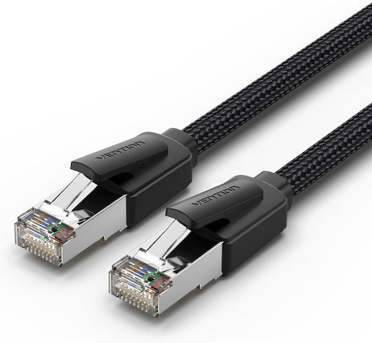 Vention Network Cable Cat8 Sftp Braided 20.0m Black-nickel Ikobq