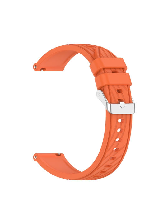Garmin Venu 2 Plus Stripe Texture Silicone 20mm Watch Band Orange Garmin Venu 2 Plus Stripe Texture Silicone 20mm Watch Band Orange