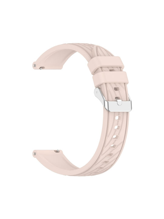 Garmin Venu 2 Plus Stripe Texture Silicone 20mm Watch Band Pink Garmin Venu 2 Plus Stripe Texture Silicone 20mm Watch Band Pink