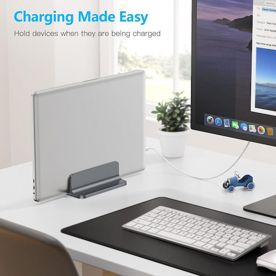 Omoton Vertical Laptop Stand έως 17.3" Γκρι