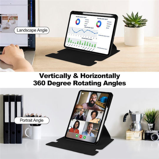 Θήκη Αποσπώμενο 360 Rotating Bluetooth Keyboard Υποδοχή Pen Xiaomi Pad 8 8 Pro 7 7 Pro Black