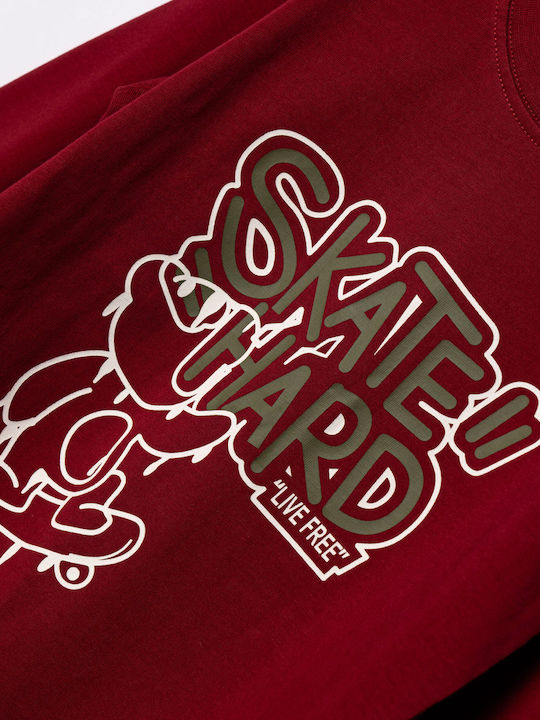 Kids Long-sleeved Burgundy Top