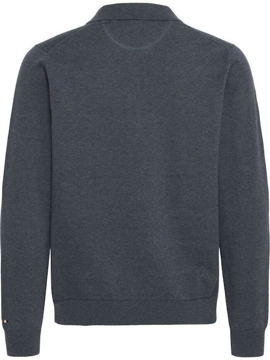Polo Langarm Graue Bluse