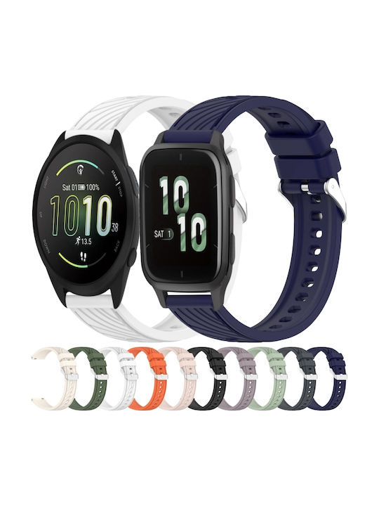 Silicone Gummi-Armband Weiß 20mm
