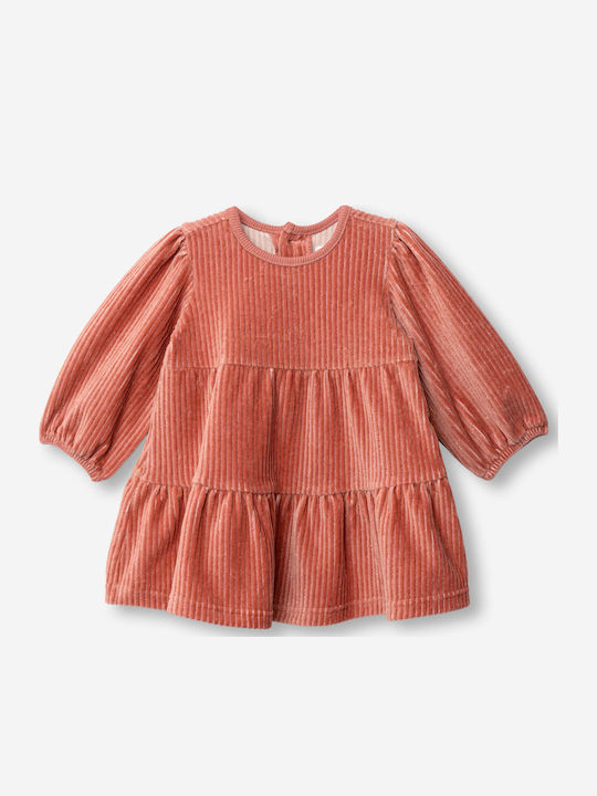 Kinderkleid Samt Silber