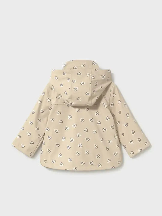 Waterproof Kids Casual Short Jacket Ecru