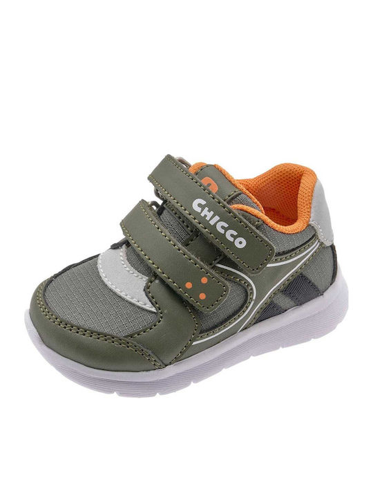 Kids Anatomic Sneakers with Hoop & Loop Closure Khaki