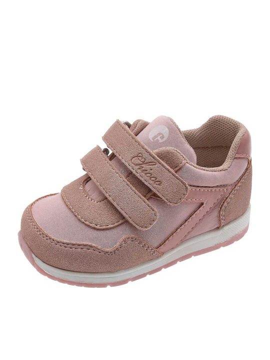 Kids Sneakers Anatomic with Hoop & Loop Closure Pink