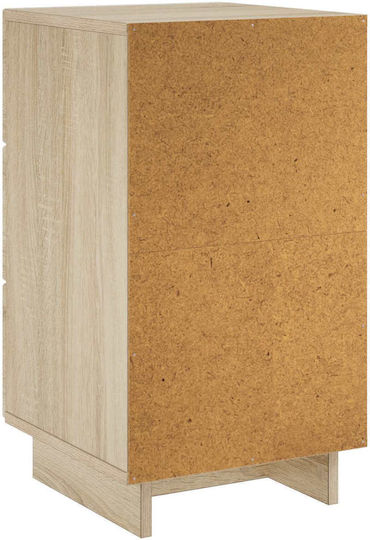 Nachttische Holz Beiges 2Stücke 33.5x34.5x60cm