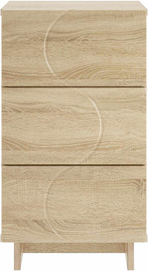 Nachttische Holz Beiges 2Stücke 33.5x34.5x60cm