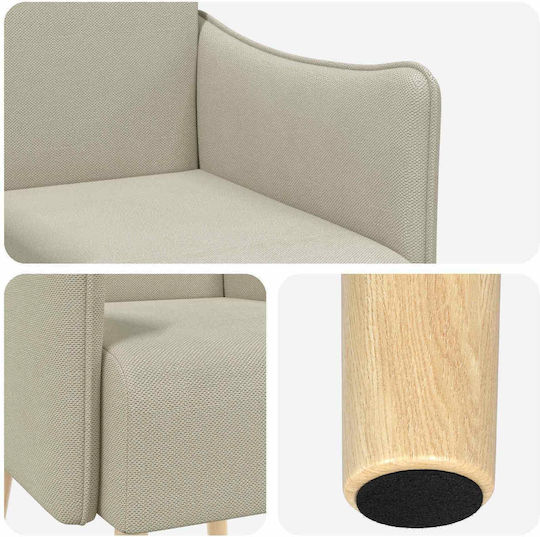 Armchair 60x65x76cm Beige Armchair 60x65x76cm Beige