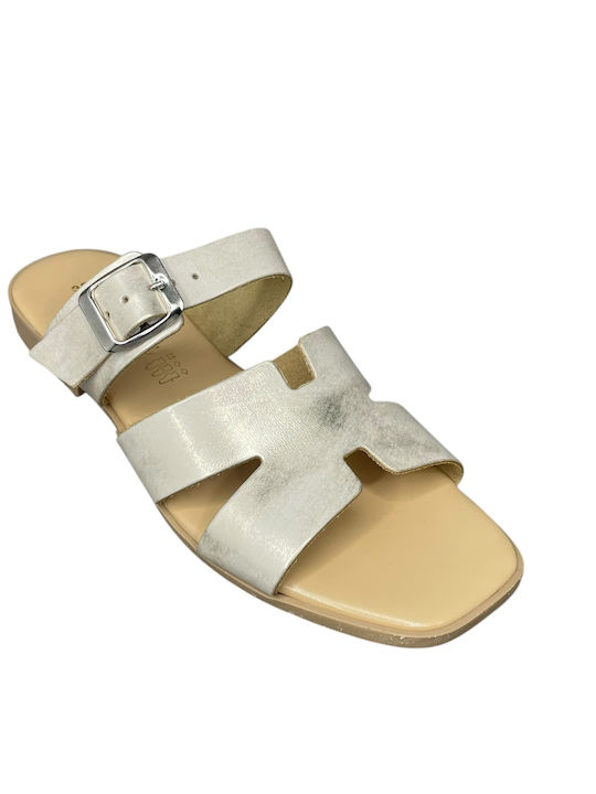 Deri Damen Flache Sandalen Gold GY-08477-49-3