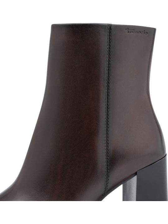 Leder Damen Stiefeletten Braun