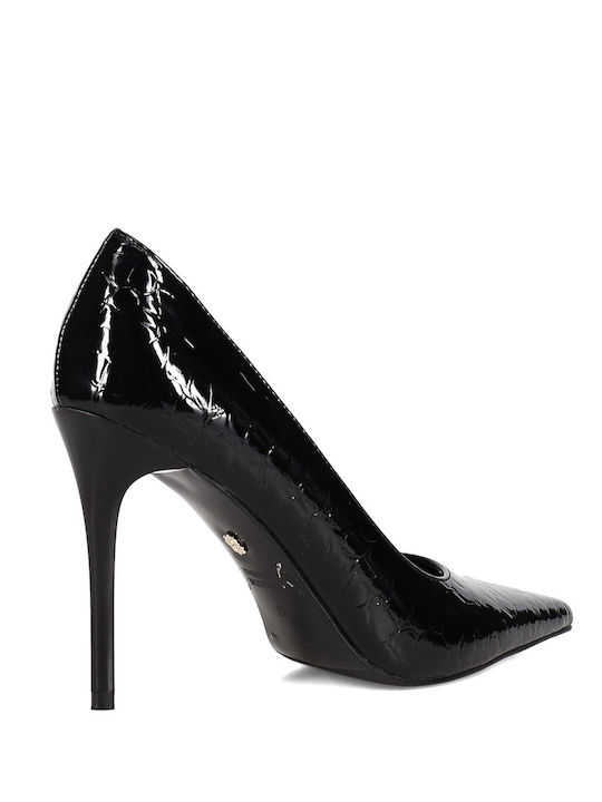 Pointed Toe Heels from Patent Leather Black