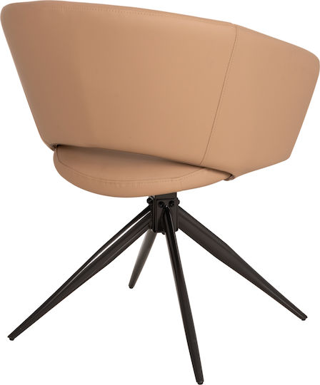 Annel Dining Chairs with Artificial Leather Upholstery Mocha 2 Pieces 63x63x74cm