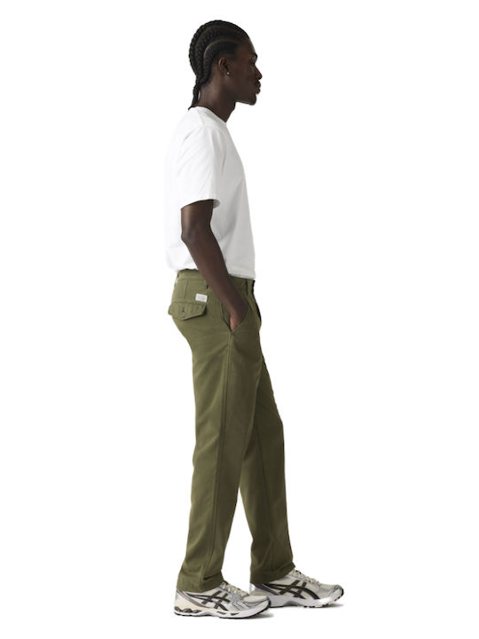 Herrenhose Chino Entspannt Passform Olive Night