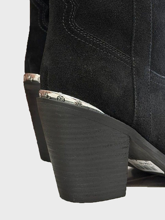 Damenstiefel Schwarz mit Wildleder