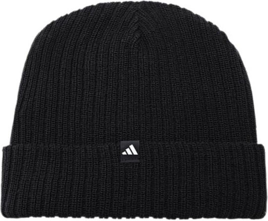Căciulă Cuff Beanie pentru bărbați tricotată în culoare neagră