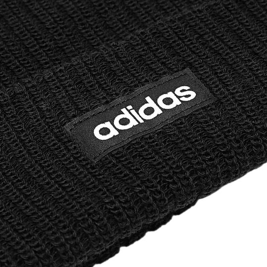 Căciulă Cuff Beanie pentru bărbați tricotată în culoare neagră