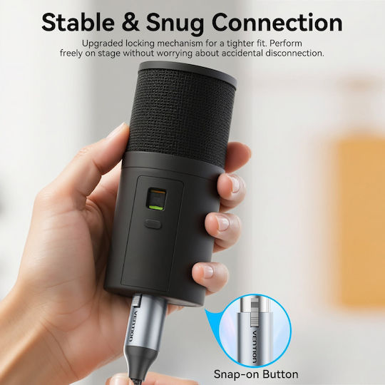 Vention Audio 6.3mm To Xlr M-f Cable Braided-metal 2.0m Bkghi