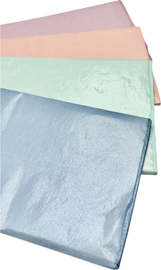 Pink Iridescent Touch Paper Like Pearl 10 Pcs Χα1ρ Riniotis Rin-cha1r