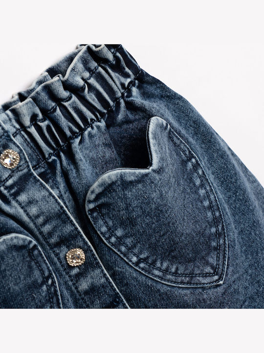 Fustă pentru copii din denim albastră
