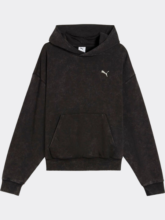 Grafik Sweatshirt mit Kapuze Anthrazit