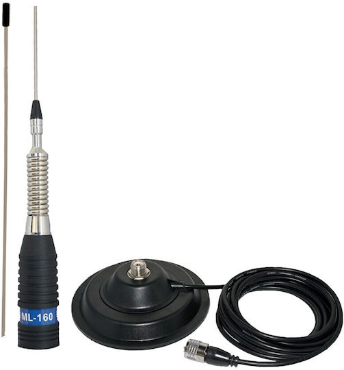 Pni Ml160 Car Cb Antenna 155cm Magnetic Base 145mm & Cable 4m 600w