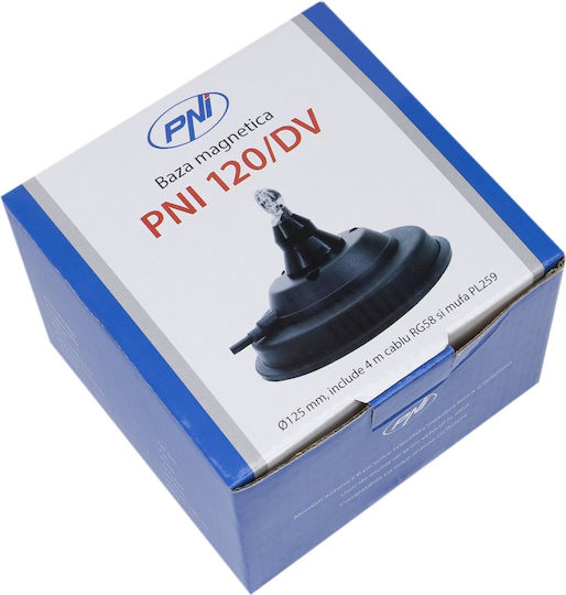 Pni 120/dv Suport Magnetic Antenă 125mm Cablu 4m Ștecăr Pl259