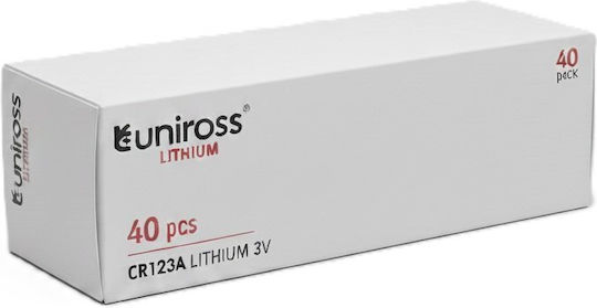 Uniross Lithium Cr123a 3v Battery Ubcr123a 40pcs