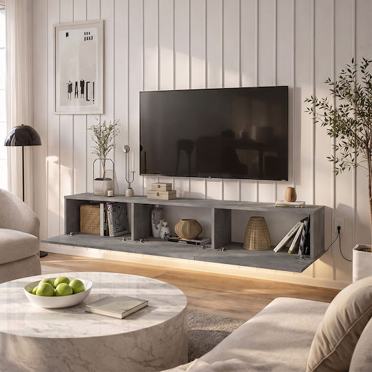 Damla Επιτοίχιο με Φωτισμό Led Γκρι Σκυροδέματος 180x29.5x29.5εκ. Damla Επιτοίχιο με Φωτισμό Led Γκρι Σκυροδέματος 180x29.5x29.5εκ.